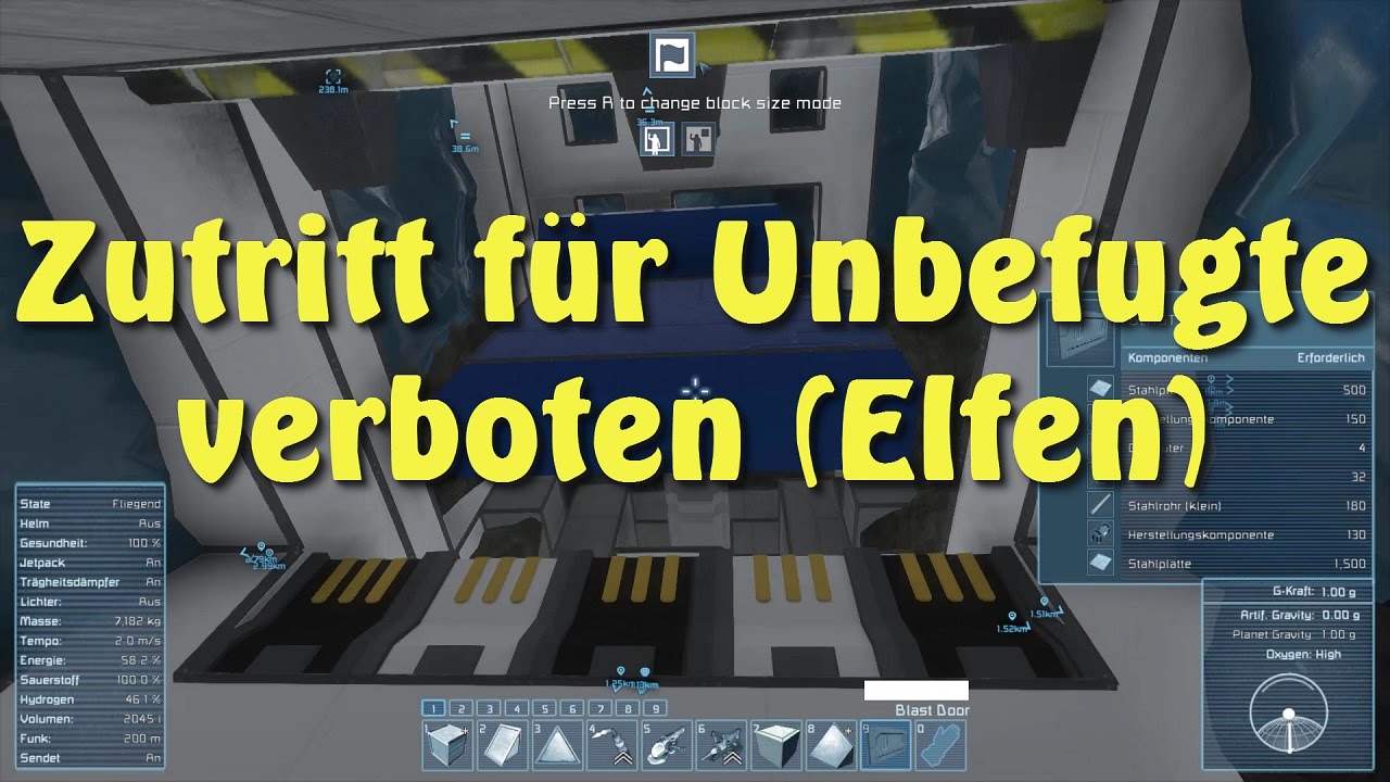 Space Engineers #30 - Die Bunker Tür #BlastDoor #Vault - YouTube