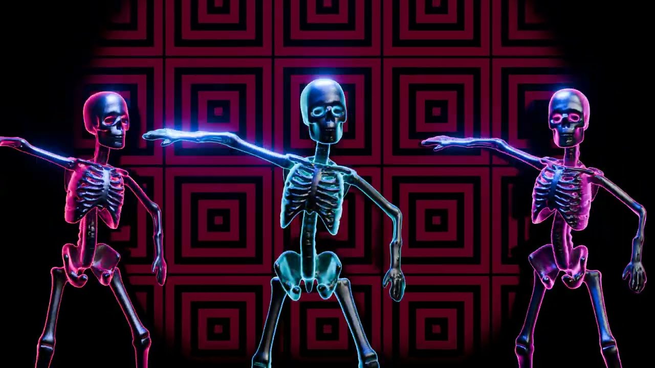 VJ Loops | Skeleton Skull Dancing | 3D Animated Loops #skull #dj #vjloops #motiongraphics #skeleton