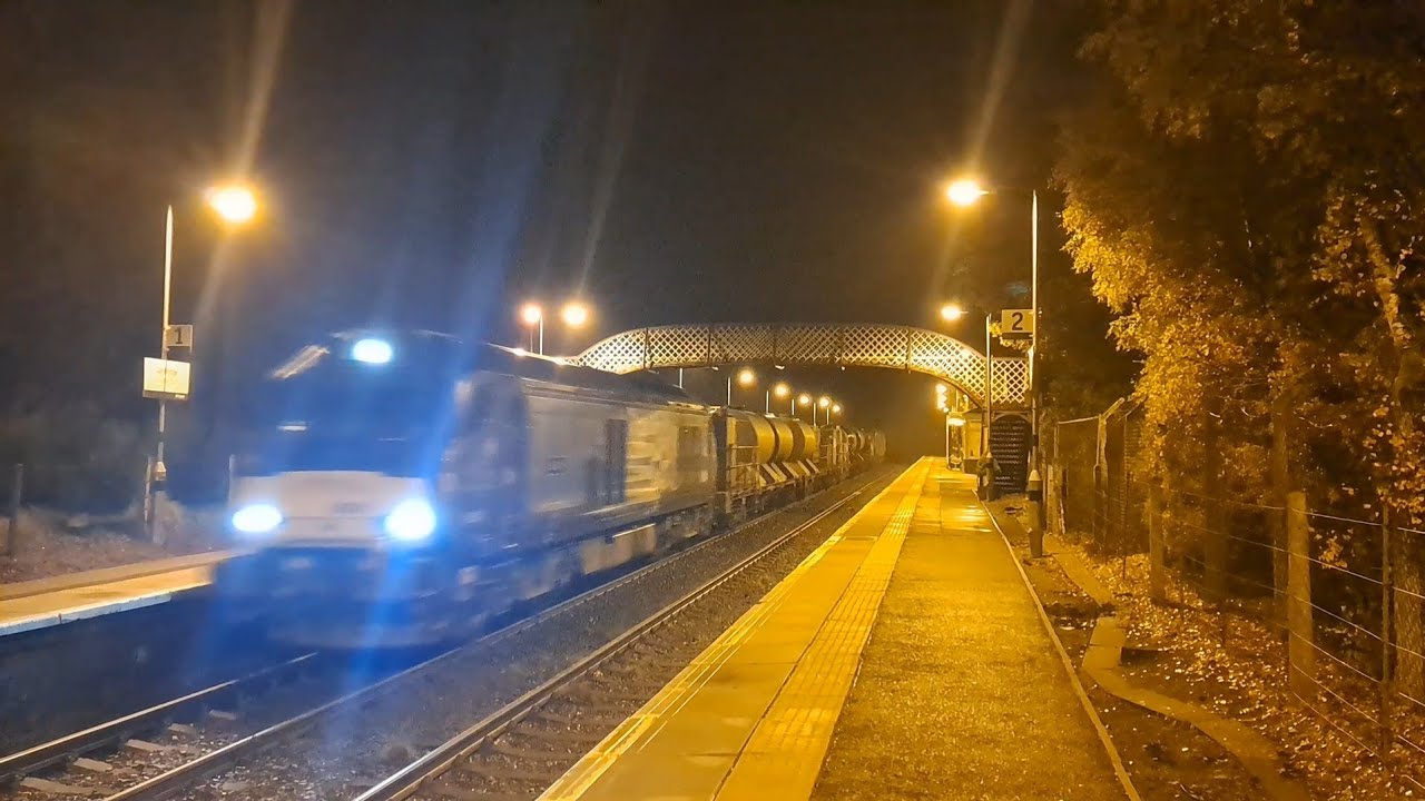 68001 and 68005 with MONSTER RHTT set from Inverness T.C. To Motherwell ...