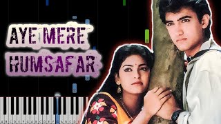 Aye Mere Humsafar | Piano Tutorial | Udit Narayan | Alka Yagnik