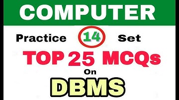 Part 14 DBMS MCQs  I Most important question I IBPS I BANK I PO, Clerk I Operator