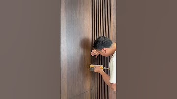 Quick installation of wall panels  #installation #woodworking