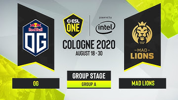 CS:GO - OG vs. MAD Lions [Nuke] Map 1 - ESL One Cologne 2020 - Group A - EU