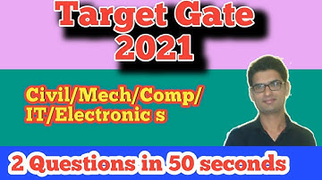 Gate 2018 Q.P. Solution II Two Important problems II Civil/Mech/E&Tc/Comp/IT