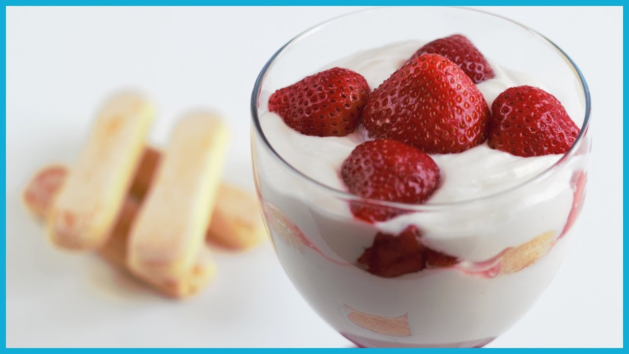 TIRAMISU ALLE FRAGOLE  e Mascarpone senza Uova [strawberry cake]