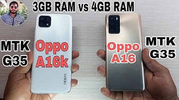 Oppo A16K (3GB) RAM vs Oppo A16 (4GB) RAM Speed Test Comparison. Oppo A16k vs A16.