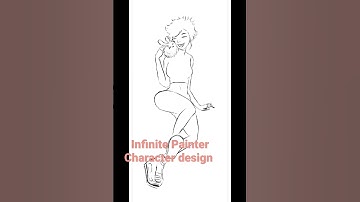 how to color in infinite painter app/character Design #drawing #art #hairstyle #makeup #realistic