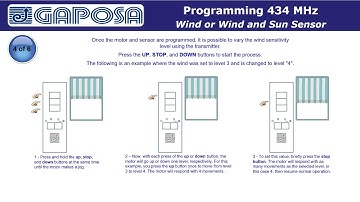 Programming Radio 434 Mhz Sun Wind Sensor