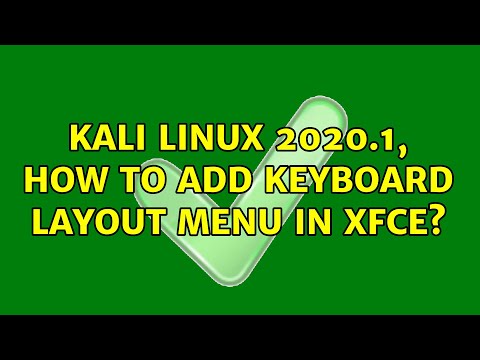 Kali Linux 2020.1, how to add keyboard layout menu in XFCE?