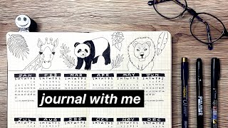 2021Bullet journal｜作ってみた｜journal with me｜動物愛