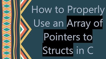 How to Properly Use an Array of Pointers to Structs in C