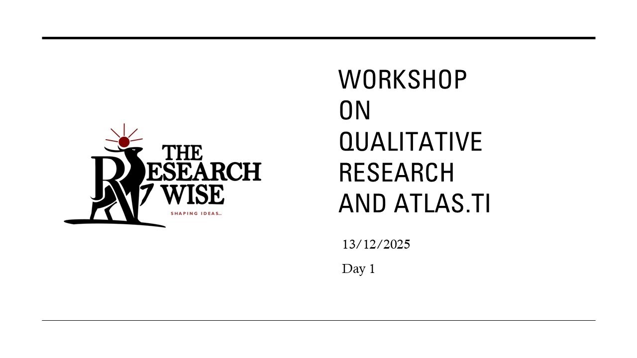 Day 1 | Qualitative Research and ATLAS.ti | The Research Wise