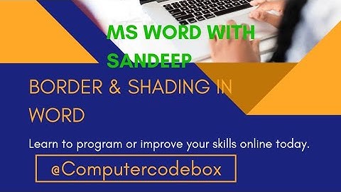 Microsoft Word for Beginners:-part :4 || MS Word Full Course in Hindi|| Border  & Shading