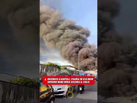 Video Napoli, incendio in via Brin: enorme nube nera visibile a chilometri di distanza!