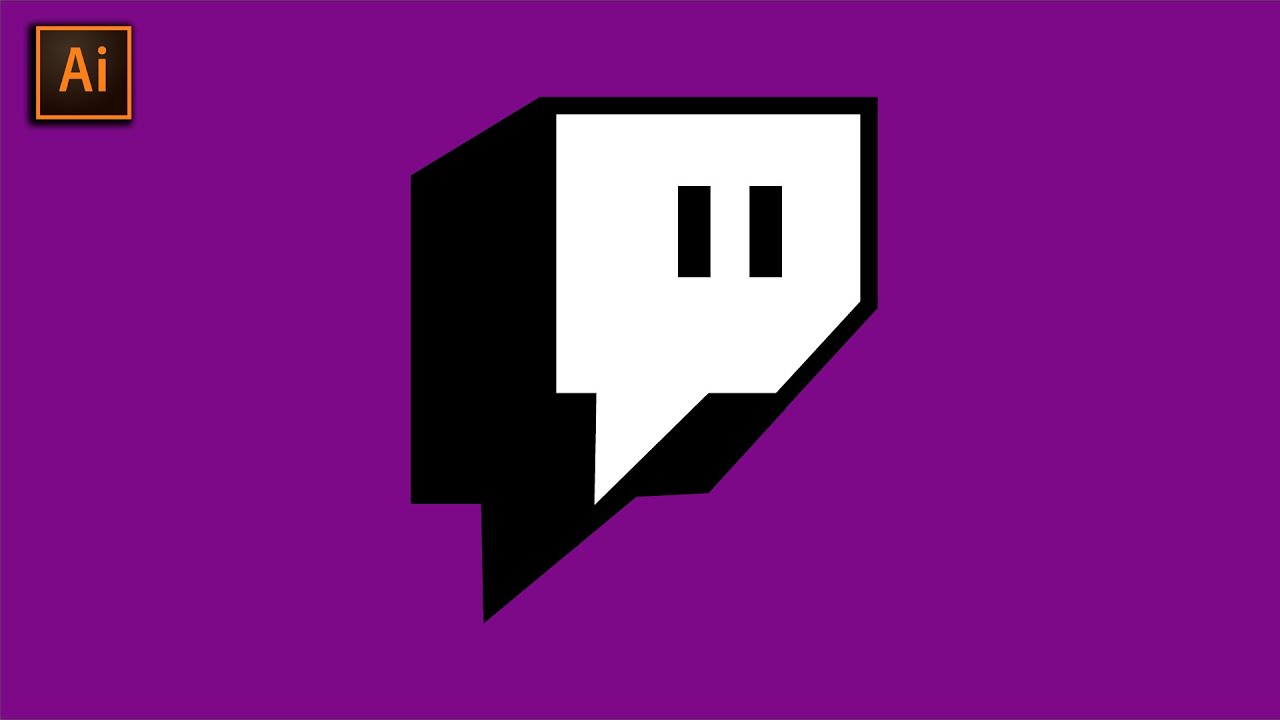 HOW TO DRAW TWITCH LOGO ILLUSTRATOR MPLUS YouTube