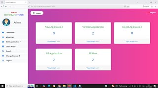 Birth Certificate System Project using Python Django