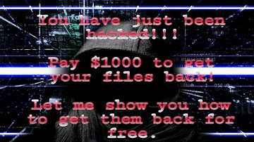 How To Decrypt Ransomware Virus Encrypted Files And Directories