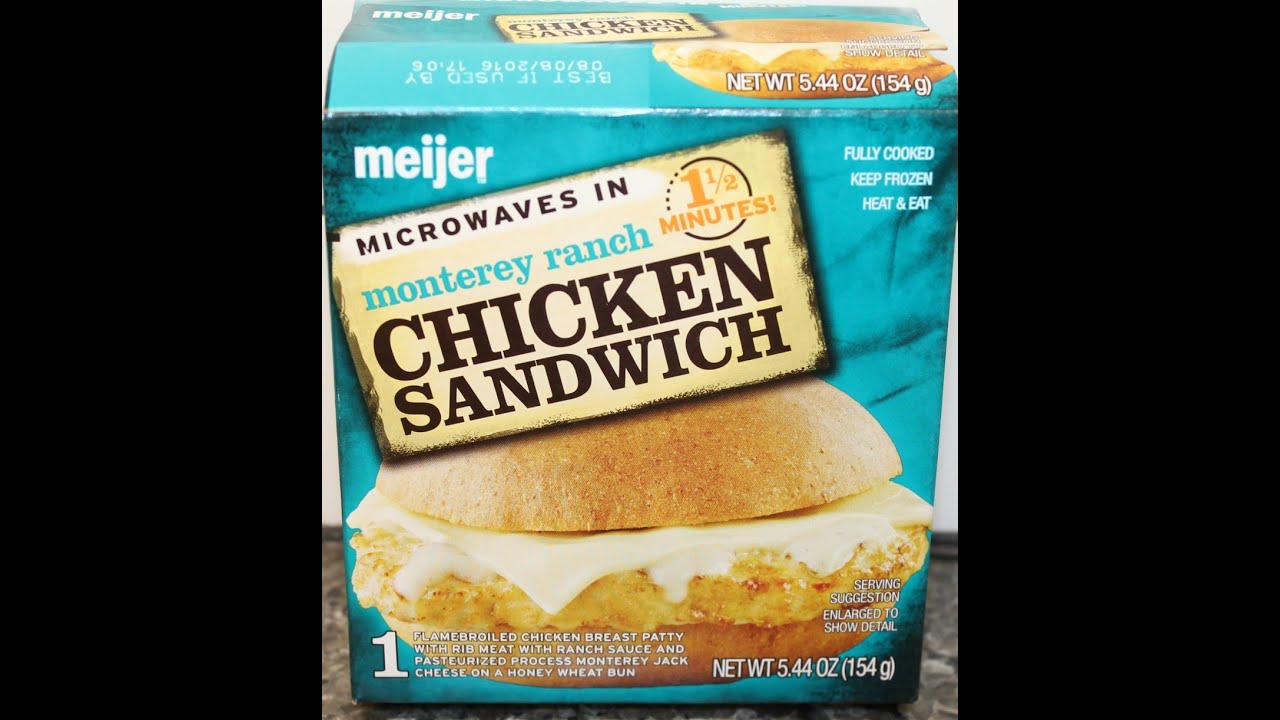 Meijer Ranch Meijer Monterey Ranch Chicken Sandwich Review - YouTube
