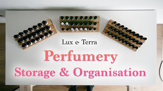 Storing and organising raw materials for perfumery