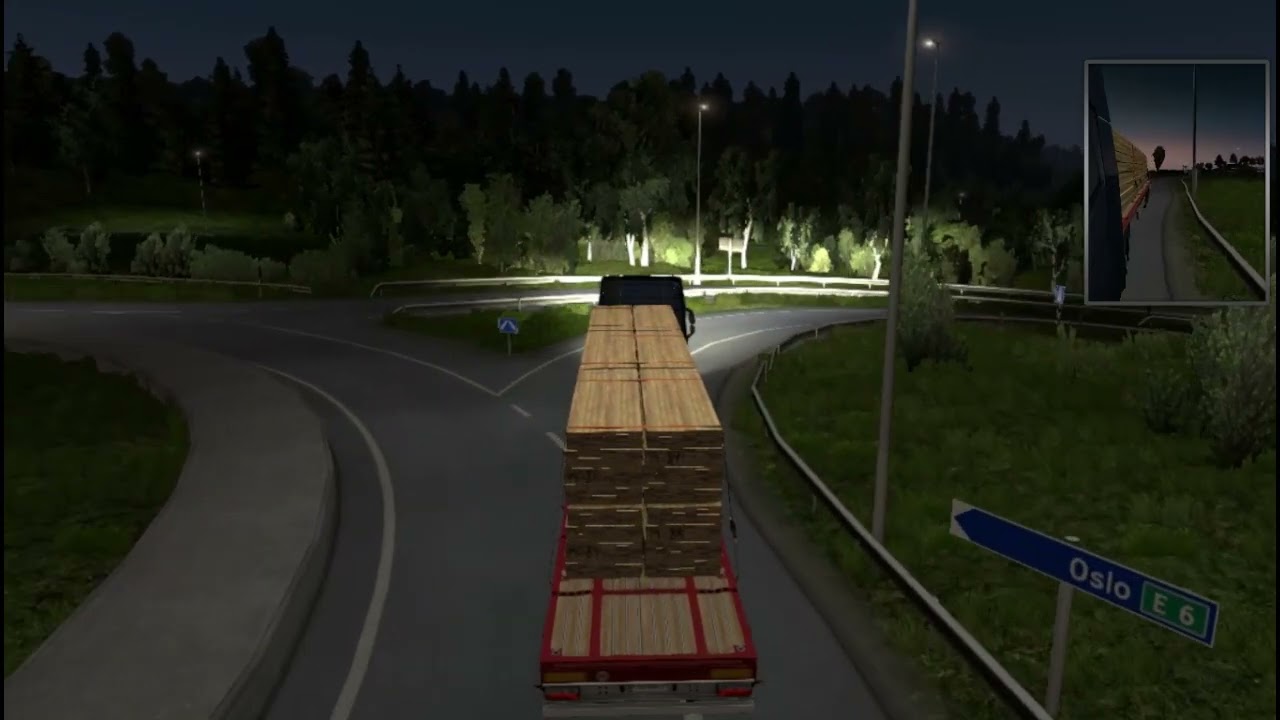 ETS 2 lumber transport from Oslo to Oslo 