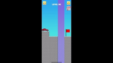 Draw Bridge Puzzle game play level 90🚘