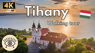 Tihani, Hungary  “Walking Tour” [4K] HDR Walk with subtitles!