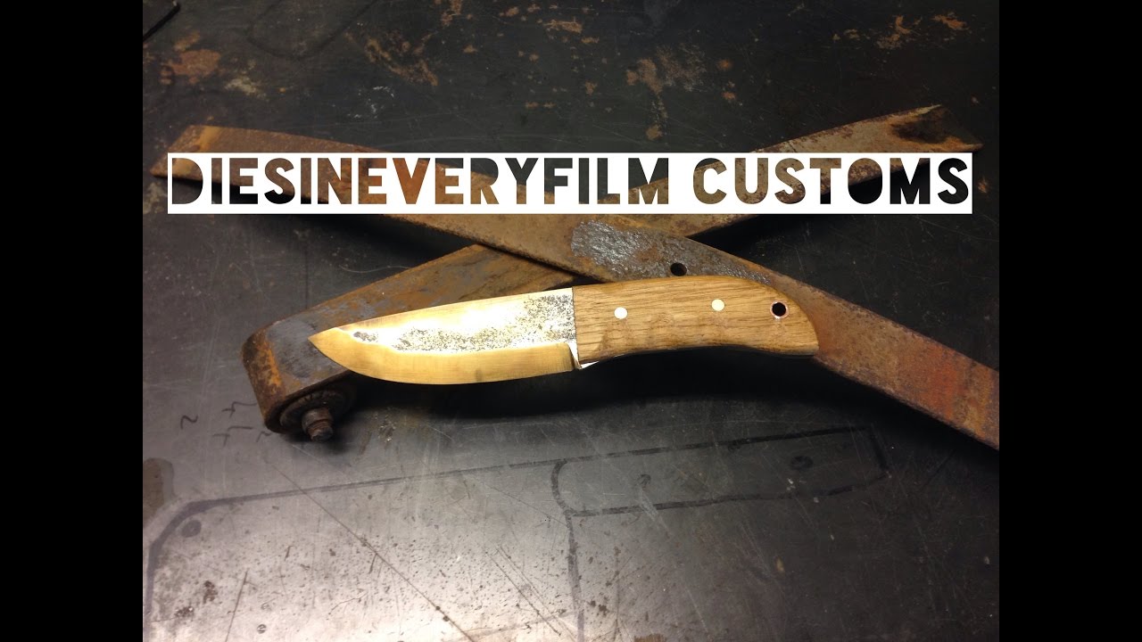 a knife from a vintage car leaf spring YouTube