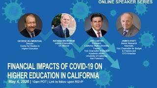 The panel will provide multiple perspectives on potential financial
impact of covid 19 california’s public colleges and universities.
members wi...