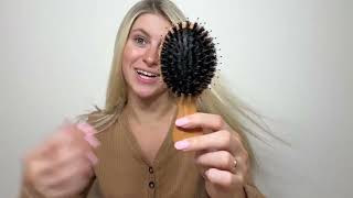 Mini Boar Bristle Hair Brush, Perfect for Baby Kids Men Women, for Thick, Curly, Thin, Long, Short,
