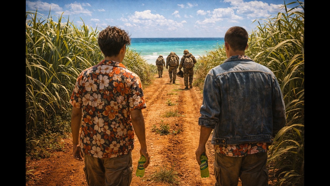 赤土ロードとパラシュート — Two Okinawas