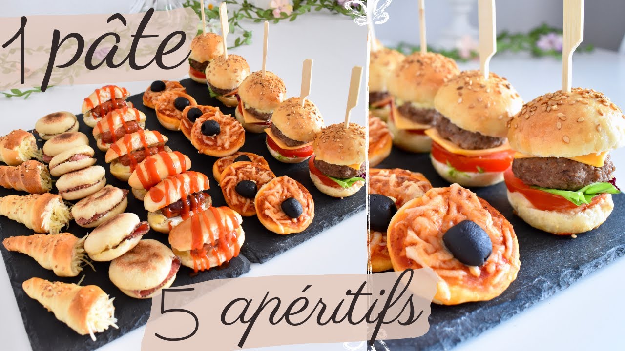 5 APÉRITIFS FACILE et ÉCO avec 1 SEULE PÂTE ! 💯Recette Plateau