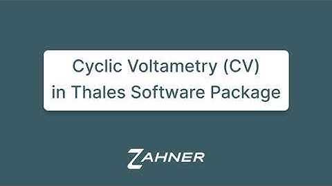 Introduction to cyclic voltammetry (Thales software)