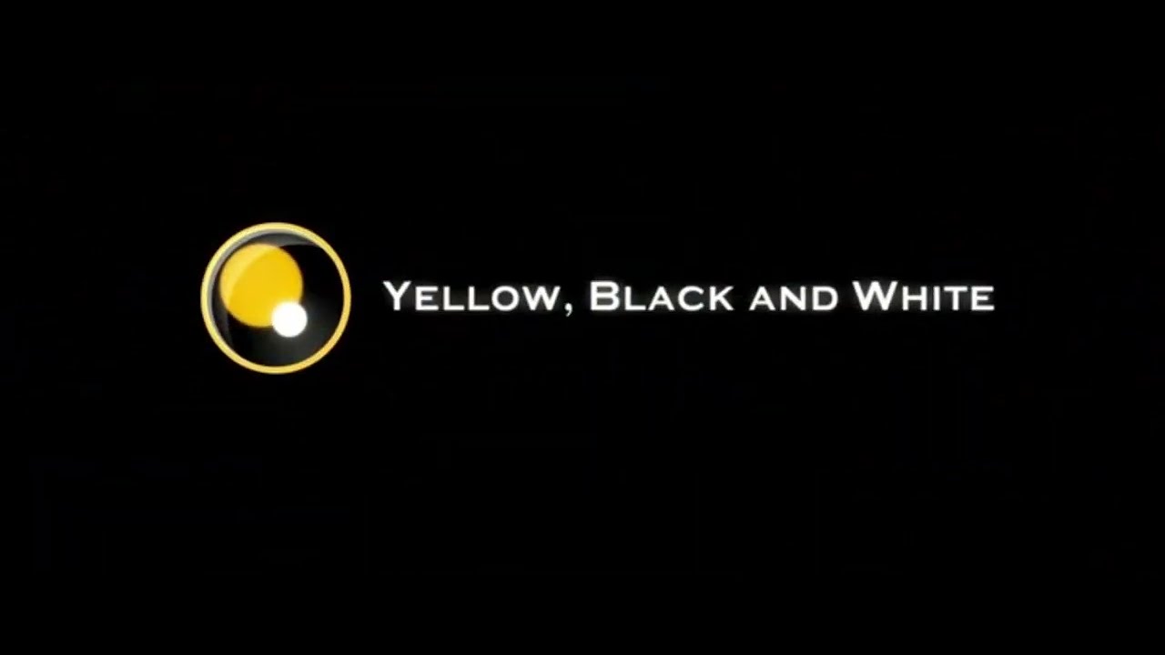 YELLOW BLACK AND WHITE logo