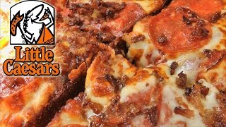 Little Caesars Bacon Wrapped Crust Pizza REVIEW 🍕😮