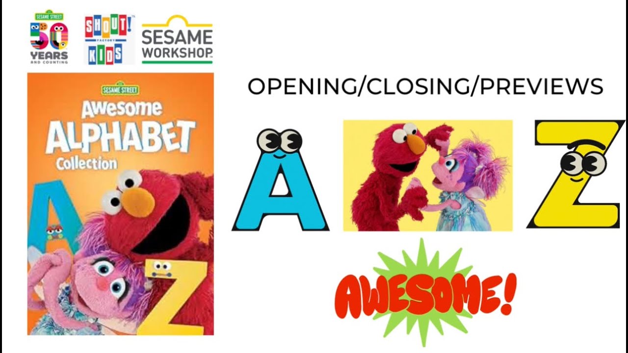 Sesame Street AWESOME ALPHABET COLLECTION DVD Opening/Closing/Previews ...