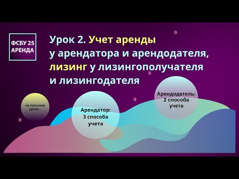 Учет аренды у арендатора и арендодателя, лизинг. Урок №2 из курса "Большой разбор ФСБУ 25/2018"