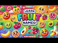 Fruits Name for Kids | Educational Flashcards for Preschoolers | Learn Fruits name in English
