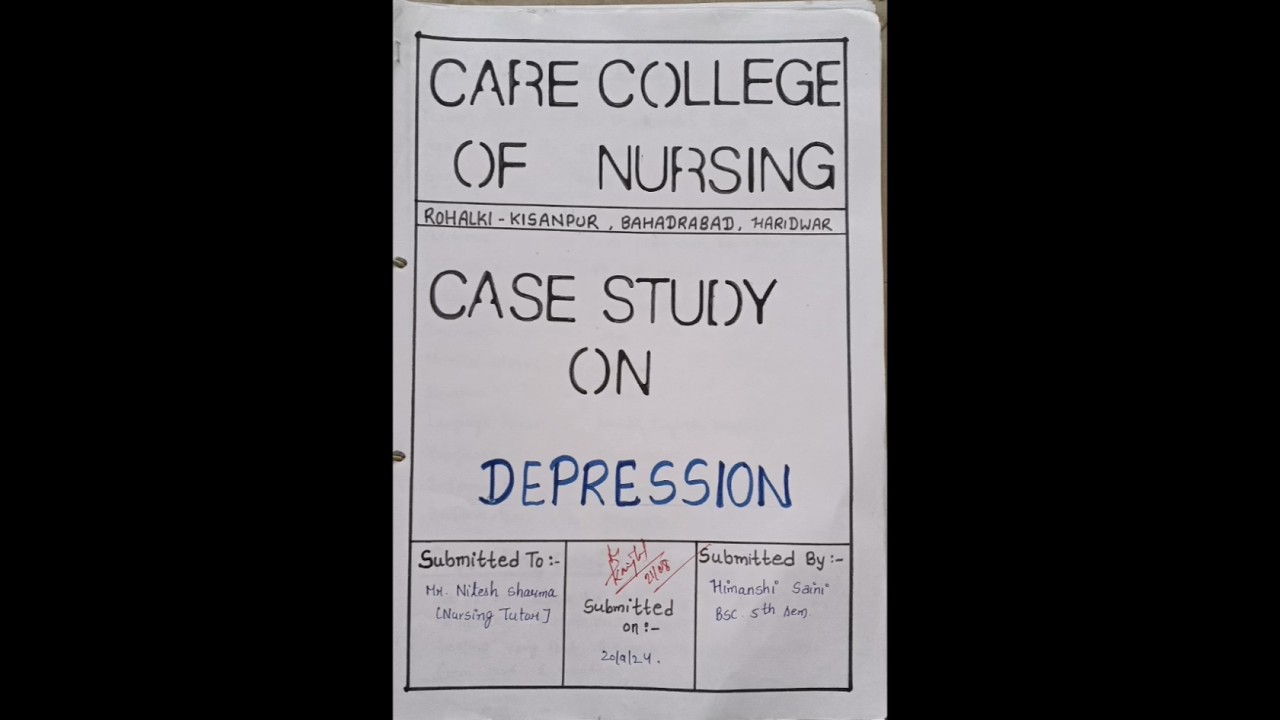 Case study on Depression 📝✍️|| mental health Nursing|| 
