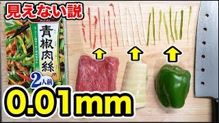 【検証】千切を万切りぐらい細切りしたら料理名識別不可能になる説。