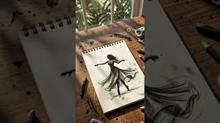 She Came Alive on Paper ✨ Satisfying Art"*#education #youtubeshorts #art #puzzle #viral #fyp #dance