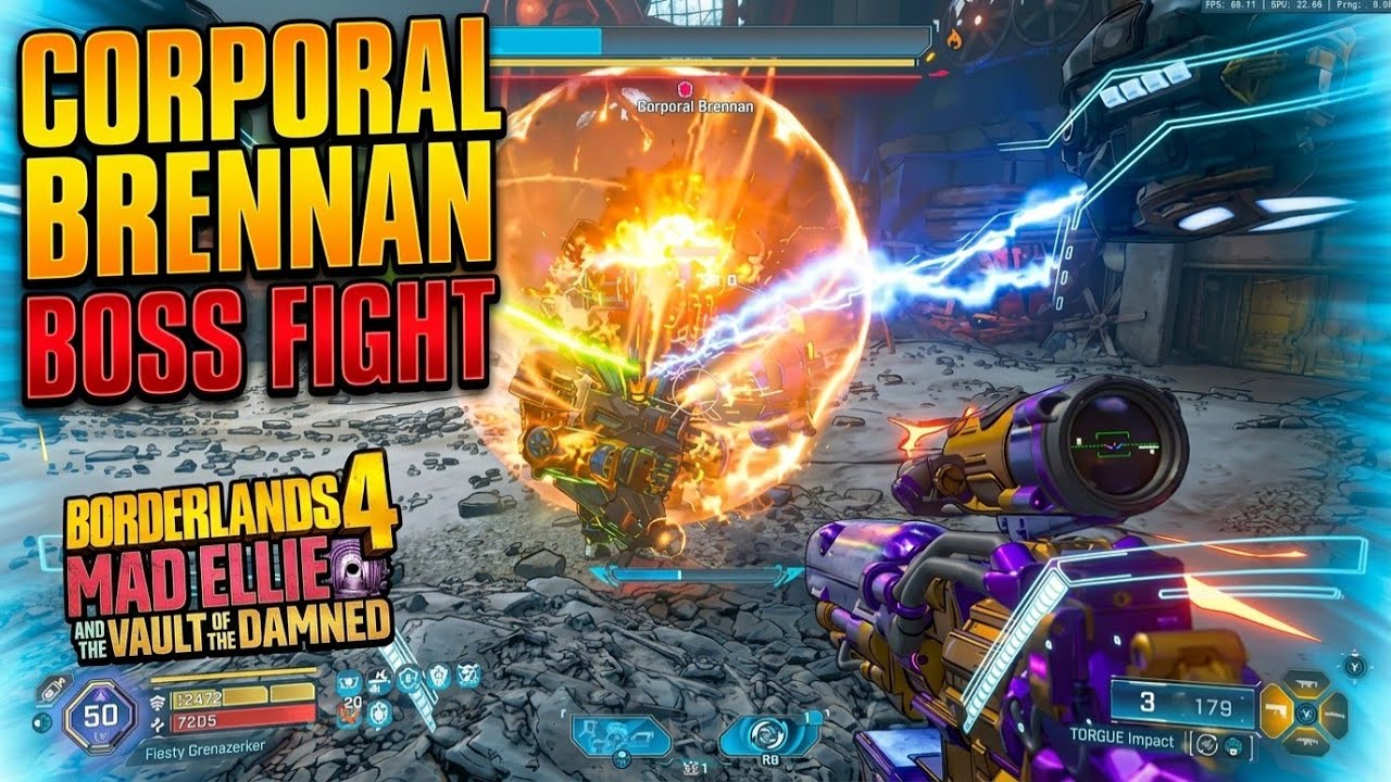 Video Thumbnail voor Corporaal Brennan - Boss Fight | Borderlands 4: Mad Ellie and the Vault of the Damned | Als Rafa