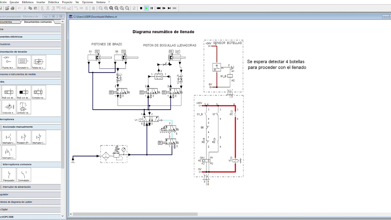Diagrama neumático de llenado - YouTube