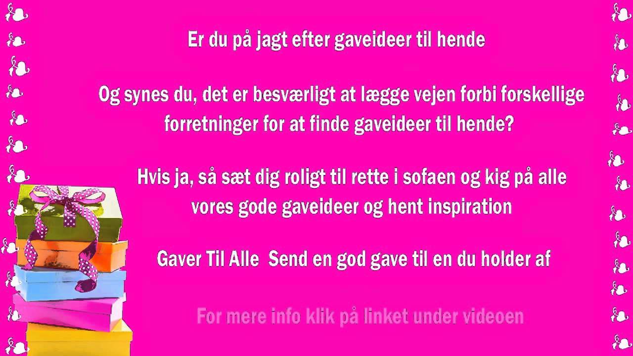 Gode gaveideer til hende