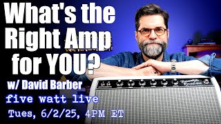 Right Amp for You? from  Gigs to Home Rig,  w/  David Barber