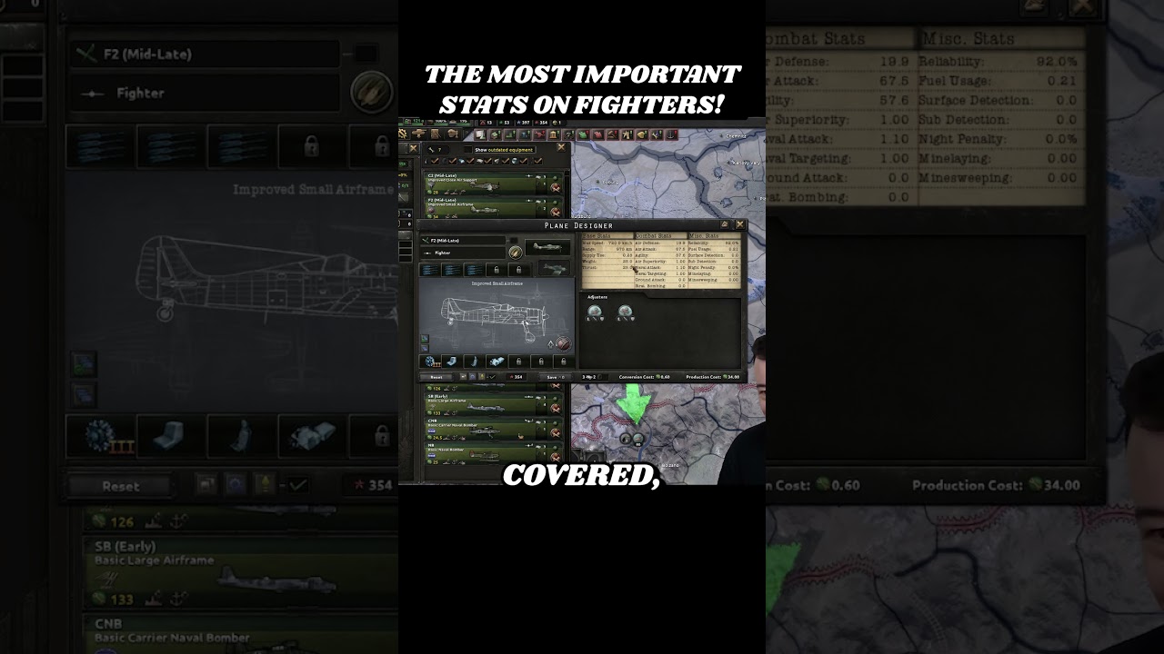 ✈️ The MOST IMPORTANT Fighter Stats! | HOI4 Shorts
