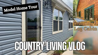 LIFE IN THE COUNTRY VLOG | Model Home Tour &amp; Baby Pigs!! | Mikilea
