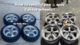 How to split and rebuild your welded 3 piece wheels at home.