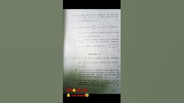 integral equation and calculus msc 2sem paper 2021mdu#shorts