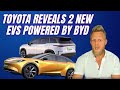 Toyota reveals 2 new electric cars made by byd the toyota bz3c  the bz3x