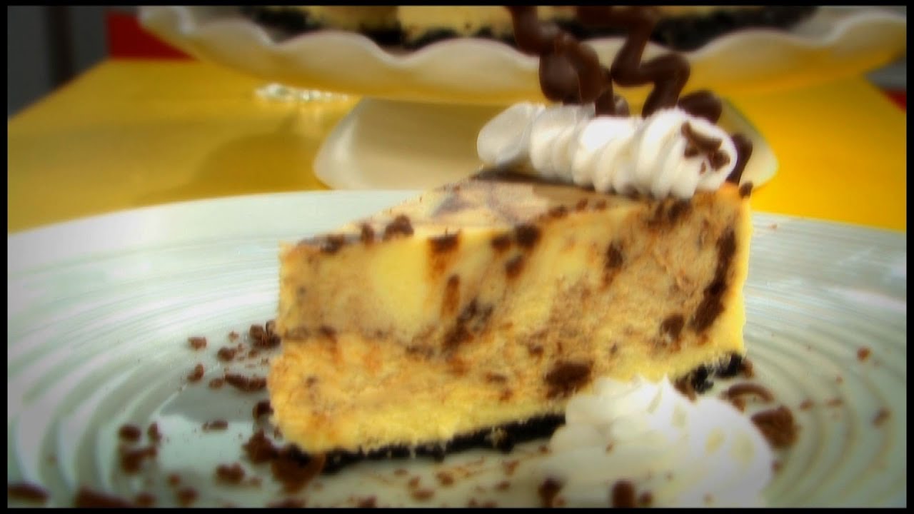 Dulces secretos - Cheesecake de vainilla marmoleado con chocolate